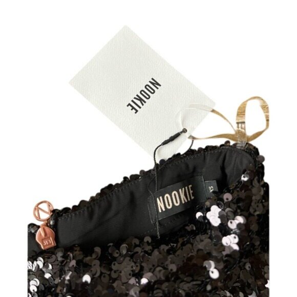 Nookie Smoke Show Skirt in Black Sequin - Picture 8 of 9